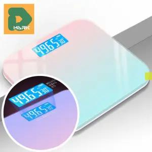 예쁜 디지털체중계 측정  몸무게 저울 디자인 슬림 화면 강화유리 전자 LCD 헬스 가정용 건강 관리