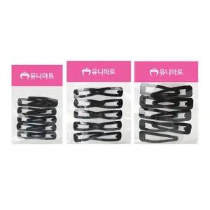 [골드스마일]똑딱 검정 머리핀 사이즈 택1 똑딱핀 머리핀