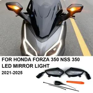 혼다 호환 포르자 350 NSS 350 -2025용 신형 LED 전면 사이드 방향지시등 플래셔 인디케이터 라이트 LED 라