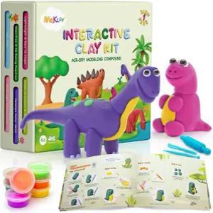 미스터 클레이 용 에어 드라이 모델링 - 도구가 포함된 공룡 DIY 아트 및 공예 키트 인터랙티브 매직 몰딩