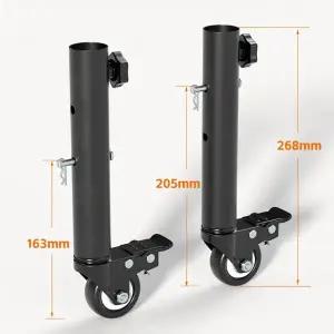 높이 조절 가능 캐스터가 있는 식탁 다리 360도 회전 바퀴 4개로 가구 이동이 유연함