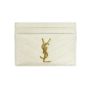 26SS 금장 마틀라세 카드지갑 크림화이트 423291 BOW01 9207