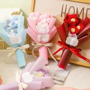 졸업식꽃다발 생일 뜨개꽃 기념일 미니니트꽃다발 꽃선물 조화 작은꽃다발