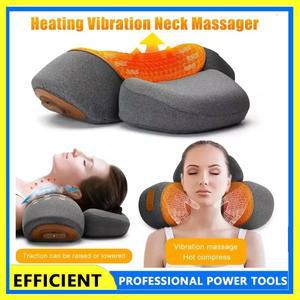 목마사지베게 3-in-1 목 마사지 견인 베개 온열 진동 경추 마사지기