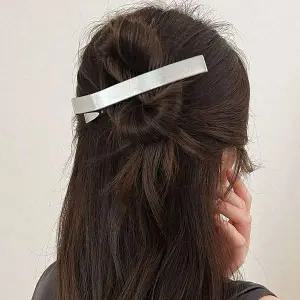 [골드스마일]집게핀 헤어집게핀 예쁜 실버 반묶음 집게핀 메탈 헤어 올림