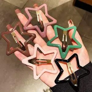 [골드스마일]삔 세트 똑딱핀 앞머리핀 똑딱 머리 고정 옆 5개 헤어 잔 별 앞