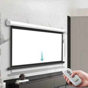 전동 스크린 120인치 플라스틱 유리섬유 무선 업소용 백색 리모컨