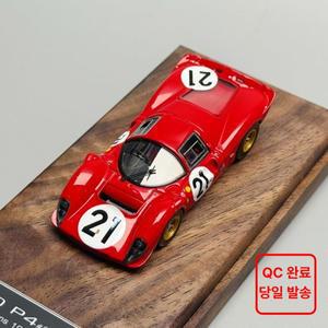 DMH 다이캐스트 1/64 스케일 페라리 330P4 레이싱카 모델 레진 페라리 330P4 장난감 차량 모델 정적 수집