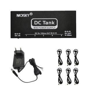 Mosky DC 탱크 기타 페달 전원 공급 장치 9V 과전류 보호 DC-TANK 6개의 절연 출력
