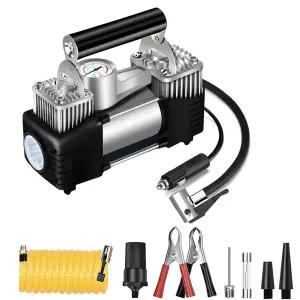 타이어 주입기가 있는 점프 스타터 150PSI 자동차 에어 펌프 12V 시거잭 에어 컴프레서 자동차 바이크 오토