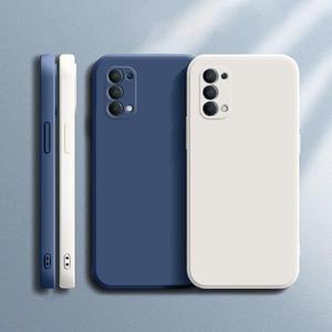 OPPO Reno 5 Pro Plus 용 오리지널 클래식 휴대폰 케이스 사각형 액체 실리콘 + 후면 커버
