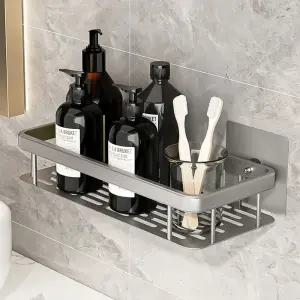 무타공 부착식 화장실 욕실 플랫 선반 무타공욕실선반 욕실선반정리대
