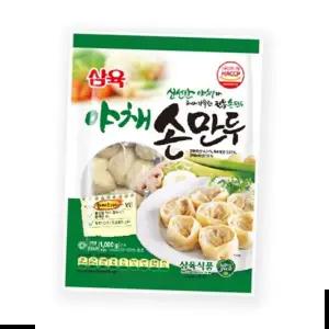 만두전골 삼육 야채 둥근형 비건손만두 2봉 1kg