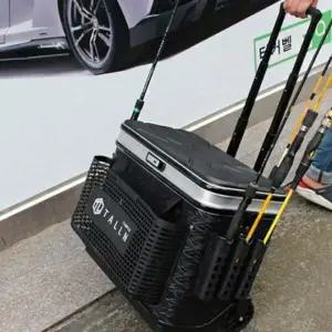 낚시용 아이스쿨러 태클 캐리어 블랙 쿨백 보냉가방