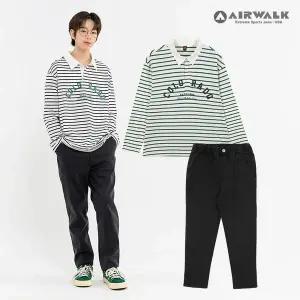 [보리보리/에어워크 주니어]스프라이트 카라티 밴딩 데님 팬츠 상하세트