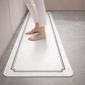 솜솜스퀘어 규조토 주방 발매트 마블 대리석 문양 유럽풍 주방매트