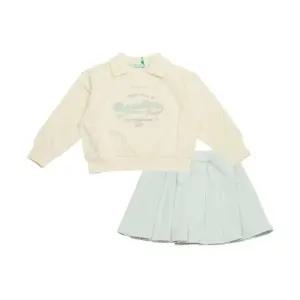 [갤러리아] (26S)여아리본맨투맨,스커트셋업 QAMT03611/QASK01611IV