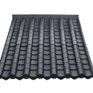 플라스틱 기와 지붕 처마 야외 한식집 한옥 담장 함석 마루