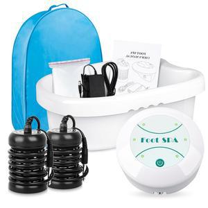 아이오닉 풋 배스 디톡스 머신, 휴대용 머신 이온 클렌징 시스템, 스트라지 백, 스파 라이너 100개, 앳