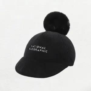 내셔널지오그래픽 N223AHA680 방울 포인트 코듀로이 캡 BLACK 2144783197 1352618