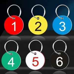 숫자 열쇠고리 번호판 키링 1-50 세트 M13027 (WFH94BW)