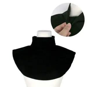 페이크 목폴라 레이어드 목티 블랙