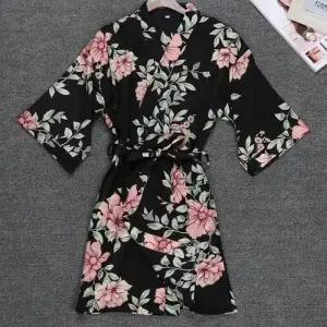 ( )여성 샤워가운 로브 수면 골프 플라워 기모노 Free_24127218