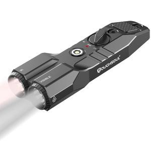 터프소울 MLOK 피카티니 장착 1450루멘 손전등 940nm IR 일루미네이터 적외선 콤보, 충전식 배터리가 내장된 로우 프로파일 전술 조명(MLOK 장착)