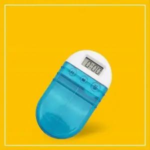 타이머 2단 알약 케이스 알약통 다용도 수납함 보관