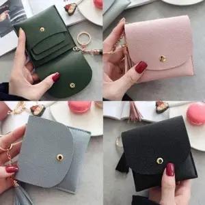 예쁜 학생 직장인 여성 태슬 열쇠고리형 미니 지갑 WF4BFC9