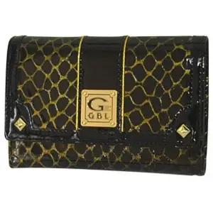 LW9506 정품 GBL 여성용 럭셔리 블랙 크링크 중지갑 W017271