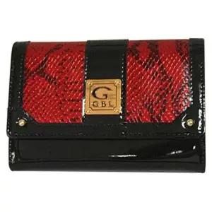 LW9504 정품 GBL 여성용 블랙 뱀피 가죽 중지갑 W017269