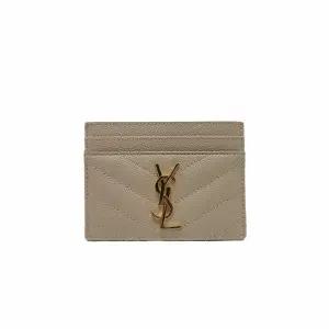 [명품] 다크 베이지 카프 스킨 여성 카드지갑 홀더 R 423291 BOW01 2721