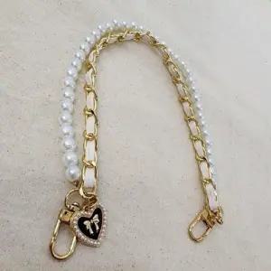 이중 체인 진주 장식 가방끈 가방 부자재 WF1D05B