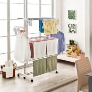 고급형 원터치 접이식 빨래 건조대 6단 이동 (WFGZFZ3)