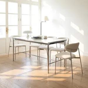 프리힐 카페 매장 실버 테이블 2인 4인 식탁 업소용 사각 1400 1600