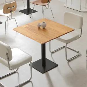 포레스 블랙 LPM 천연 원목 테이블 월넛 식탁 카페 업소용 사각 600