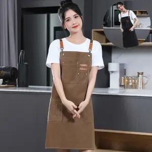 캔버스 방수 앞치마 바리스타 카페 공방 빅사이즈 ywp4+9GDp