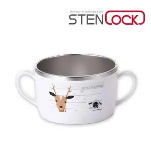 스텐 시리얼그릇 뚜껑 손잡이그릇 어린이