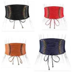 여성 태슬 와이드 밴딩 벨트 구미 모던 허리 장식 WFJYGP6