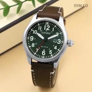 시티즌 BM6838-09X 에코드라이브 쿼츠 아날로그 클래식 남자 가죽 시계 d