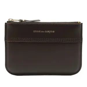 가죽 지퍼 컴팩트 코인 파우치 SA8100TS BROWN