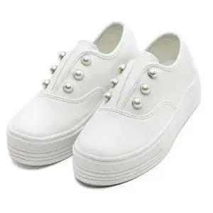 펄진주레이디스 키높이 데일리룩 슬립온 데일리슈즈 통굽 스니커즈 WFJUCCI