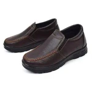 남성용 안감내피 방한화 레더데일리룩 슬립온 겨울철 털신발 한파 WFJU9ER