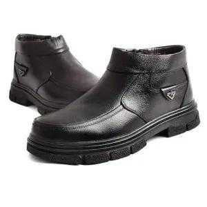 모던 남성용 레더소재 방한화 신사화 정장구두내피 퍼 방한부츠 WFJTXXR