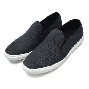 남성용직조원단 고무줄 슬립온 유니크 노멀 내추럴룩 스니커즈 WFJTSBL