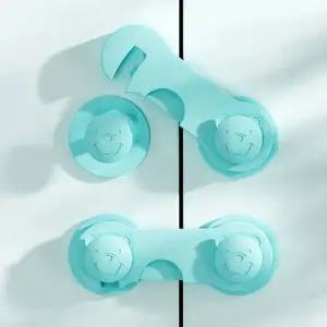 서랍 잠금장치 문열림방지 고리형 여닫이 변기 랜덤5P (WC88603)