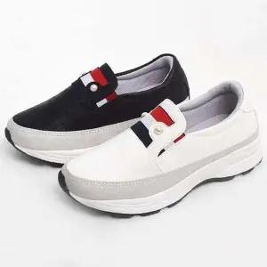 걸스진주 통굽 키높이 인조가죽 슬립온 플랫폼 베이직 스니커즈 WFJTQAW