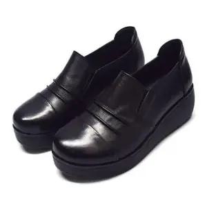 걸스 통굽키높이 슬립온 캐주얼 레더 컴포트화 스니커즈 WFJTPL8