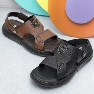 알파벳 패치 포인트 사선 스트랩 슬리퍼 겸용 샌들 WF42327